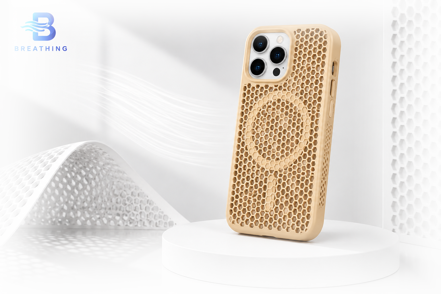 Coque MagChill® anti-surchauffe MagSafe iPhone — Beige